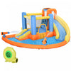 Outsunny Chateau Gonflable Trampoline Gonflable Toboggan Piscine A Eau Pistolet Mur D'escalade 5 En 1 Avec Gonfleur Pour Garcons Et Filles Ete 14' X 12' X 6' Multicolore