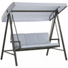 Outsunny Balancelle De Patio 3 Places, Balancoire D'exterieur, Gris Clair