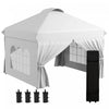 Outsunny Tente D'exterieur Escamotable 10' X 10', 4 Parois Laterales, Blanc