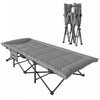 Lit de Camping Outsunny pour Adultes avec Coussin Rembourre, Gris