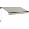 Outsunny 8' X 6,5' Auvent Retractable, Abri Pare-soleil, Gris Clair