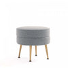 Pouf d’appoint Bailey style milieu du siecle moderne en tissu gris