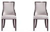 Ensemble 2 chaises de salle à manger Grand de Manhattan Comfort en similicuir - gris clair