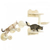 Pawhut Lot De 4 Etageres Murales Pour Chat Avec Griffoirs, Hamac, Ensembles, Plates-formes, Etageres Pour Se Detendre, Dormir, Sauter, Grimpeur Mural Pour Chats D'interieur, Beige