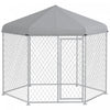 Pawhut Niche D'exterieur Pour Chien Avec Housse Impermeable Et Resistante Aux Uv Pour Chiens De Taille Moyenne Et Grande, 9.2' X 8' X 7.7', Argent