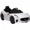 Qaba Voiture Electrique 12v Pour Enfant, Maserati Gran Turismo Sous Licence, Voiture Pour Enfants Alimentee Par Batterie Avec Telecommande, Lumieres Led, Musique, Klaxon, Mp3 Blanc