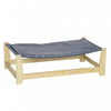 Pawhut Lit Sureleve En Bois Avec Coussin Pour Petits Chiens De Taille Moyenne, Interieur-exterieur, 35.5\" X 19.75\" X 11\"