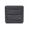 Table de nuit contemporaine Soren 66 cm en gris charbon (2 tiroirs)