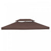 Toile De Rechange Pour Pavillon Tonnelle Tente Polyester Haute Densite Impermeabilise 180 G/mĠ 3 X 4 M Chocolat
