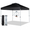 2-tier 10’ X 10’ Pop-up Canopy Tente Gazebo Instantane Sac De Transport Reglable Avec Roue