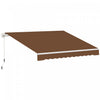 Outsunny 10x8pi Auvent De Terrasse Retractable Manuel Resistant A L'eau Pare-soleil Terrasse Exterieure Fenetre Porte Auvent Abri Cadre En Aluminium Cafe