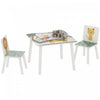 Qaba Ensemble de table et chaise 3 pcs pour enfants de 3 a 8 ans, vert