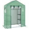 Outsunny Serre De Jardin Avec Porte Grillagee Et Etageres A 3 Niveaux