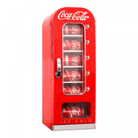 Réfrigérateur compact rétro Coca-Cola de style distributeur automatique pour 10 cannettes