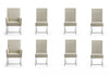 Ensemble de 8 chaises de salle a manger Element Modern en champagne