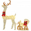 Outsunny Decoration De Noel En Forme De Renne Avec 170 Lumieres Led