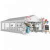 Outsunny Tente de Reception Grande et Robuste 4 x 8 m avec Parois Laterales, Blanc