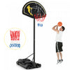 Panier De Basket-ball Portable, Reglable De 130 A 305 Cm, Roues Et Base Rechargeable, Resistant Aux Intemperies, Pour Jouer En Interieur Et En Exterieur, Pour Enfants, Adolescents Et Adultes
