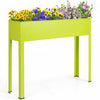 Costway 40\" Lit De Jardin Eleve Avec Les Jambes Boite De Planteur En Metal Elevee Trou De Drainage Cour Arriere Vert