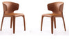 Ensemble 2 chaises de salle à manger Conrad de Manhattan Comfort en similicuir - brun clair