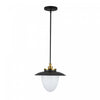 Suspension A 1 lampe Dahlia De 15 po, Noire