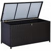 Outsunny Boite De Rangement En Rotin Marron