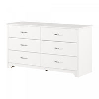 Fusion Commode 6 Tiroirs - Blanc Solide