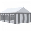 Tente De Fete Outsunny 20 X 13 Pieds Avec Cotes, 6 Fenetres Et 2 Portes