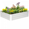 Outsunny Lit de jardin sureleve galvanise, jardiniere en metal 4' x 3' x 1'