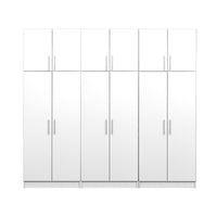 Elite Armoire De Rangement De Garage 96 Pouces, Ensemble D De 6 Pieces – Blanc