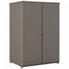 Outsunny Armoire De Rangement Exterieure En Osier Avec Etageres, Gris Fonce