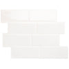 Dosseret Smart Tiles peler et coller 12 x 9, 4 feuilles - Metro Blanco