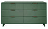 Commode Granville Modern 55\" en vert sauge (6 tiroirs)