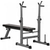 Soozier Banc De Musculation Pliable Hauteur Reglable Avec Support D'halteres Pour La Salle De Sport A Domicile, Banc D'entrainement Fitness Multi-usage Pour Musculation