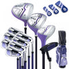 Ultimate Femmes Complete Golf Club Set Golf Club Package Set W / Capuchon De Pluie, Main Droite Violet