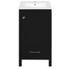Meuble de salle de bain compact moderne Wayne 18 pouces avec lavabo ceramique, noir