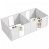 Pawhut Boite De Mise Bas Pour Chiens Et Chiots, Enclos De Mise Bas Pour Chien, Interieur Avec Portes Amovibles A Hauteur Reglable, Pour Chiens De Petite Taille, 65\" X 31,5\" X 19\"