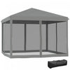 Outsunny 10 'x 10' Tente Gazebo Avec Paroi Laterale En Maille Amovible