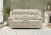 Causeuse Rembourre 2 Places Inclinable Electrique, 63\"L, Tissu Beige, Transitionnel