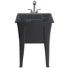 Armoire d’appoint Palary avec cuve pour la buanderie - noire