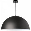 Grand luminaire suspendu Ofelia de Dainolite avec fini noir mat et blanc, et 1 ampoule
