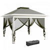 Outsunny Gazebo Escamotable 11' X 11' Avec Sac De Transport, Gris Fonce