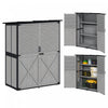 Outsunny Armoire De Rangement Exterieure, Abri De Jardin, 2 Etageres, Gris