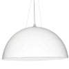 Luminaire suspendu Dome de Dainolite avec fini blanc et 3 ampoules