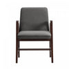 Fauteuil moderne en bois et velours Stella, coloris graphite