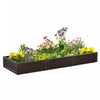 Kit De Lit De Jardin Sureleve Outsunny 121.9 X 122.7 Cm Jardiniere Hors Sol Pour Fleurs Herbes Legumes Exterieur Jardin Arriere-cour Avec Assemblage Facile Marron (en Anglais Seulement)
