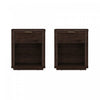Table de nuit moderne Evelyn 20\" en brun (1 tiroir) - Lot de 2