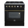 Cuisiniere a gaz Marco 30 pouces noire, 4,32 pi³ – FFSGS6277-30BLK