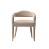 Fauteuil Aspen style milieu du siecle moderne en tweed rembourre, coloris Poussiere d’Or