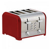 Grille-pain Kenmore à 4 tranches avec deux panneaux de commande, rouge - KKTSDC4SR